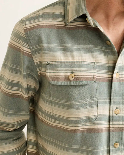 MEN'S STRIPE BEACH SHACK COTTON SHIRT