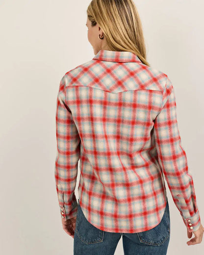 WOMEN'S PLAID WOOL GAMBLER SHIRT