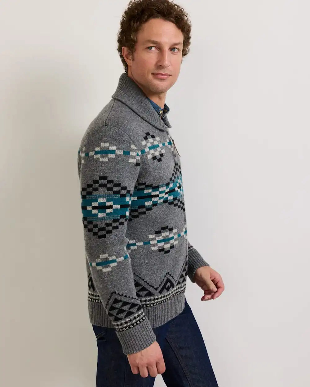 MEN'S LOST TRAIL LAMBSWOOL ZIP CARDIGAN