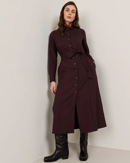 WOMEN'S WORSTED WOOL SHIRT DRESS