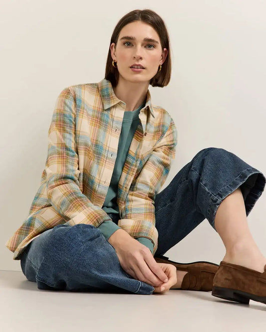 WOMEN'S PLAID COTTON FLANNEL RELAXED SHIRT