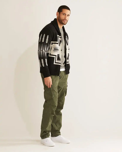 MEN'S HARDING LAMBSWOOL ZIP CARDIGAN