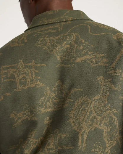 MEN'S WILD LANDSCAPE QUILTED COTTON WORK JACKET