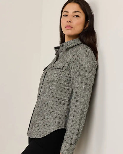 WOMEN'S TEXTURED WOOL GAMBLER SHIRT