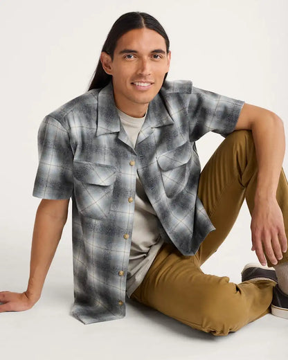 MEN'S SHORT-SLEEVE PLAID BOARD SHIRT