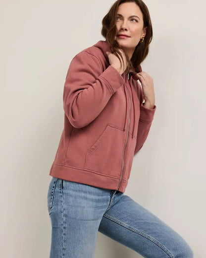 WOMEN'S EMBROIDERED GRAPHIC ZIP HOODIE