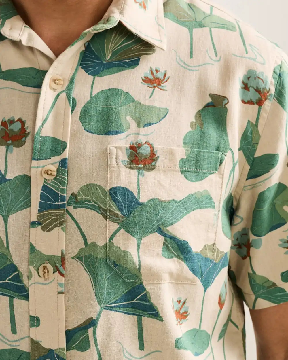 MEN'S SHORT-SLEEVE SHORELINE LINEN SHIRT
