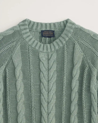 WOMEN'S COTTON CABLE SWEATER
