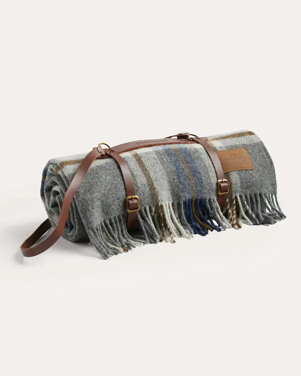 MOTOR ROBE THROW WITH LEATHER CARRIER