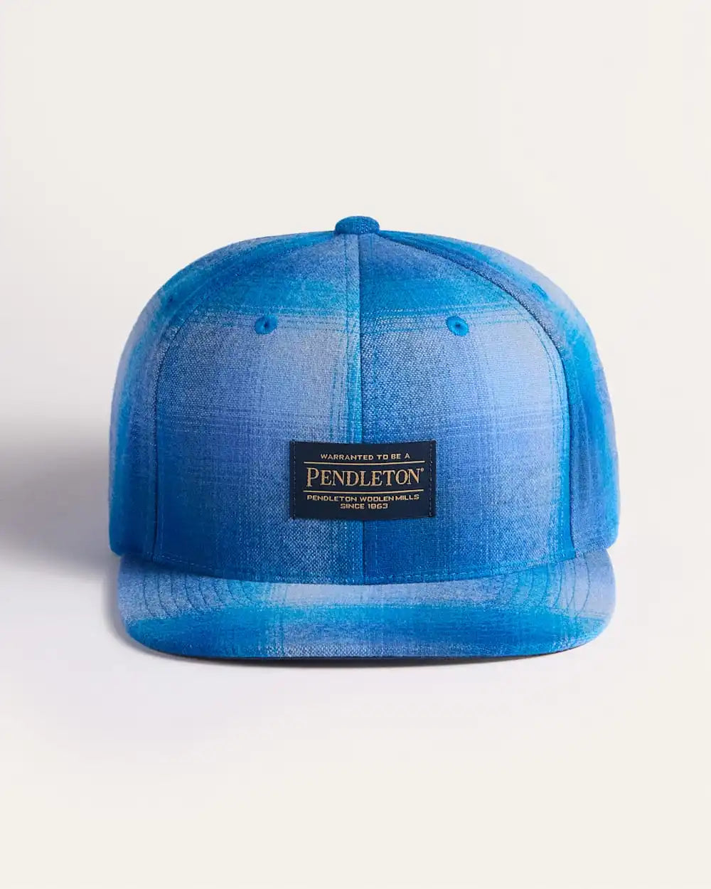 PLAID FLAT BRIM HAT
