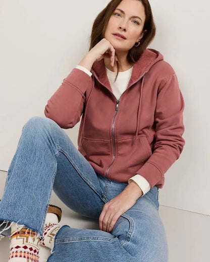 WOMEN'S EMBROIDERED GRAPHIC ZIP HOODIE