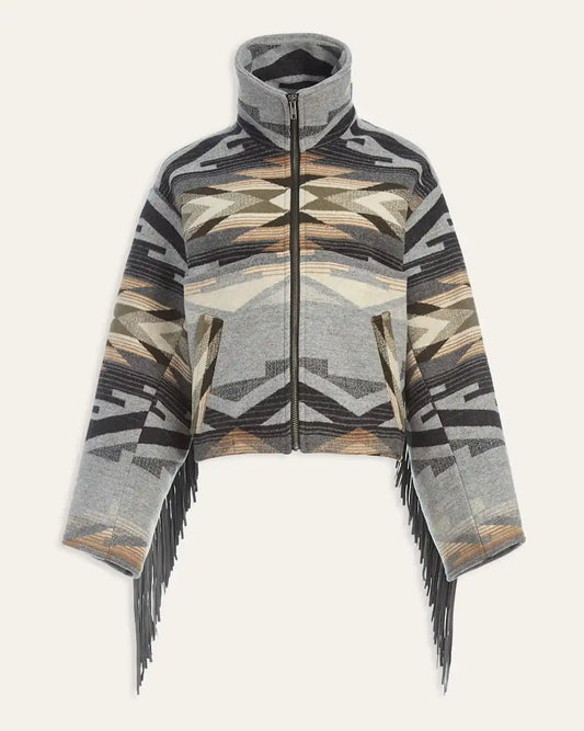 LINDSEY THORNBURG X PENDLETON FRINGED ARCHER JACKET