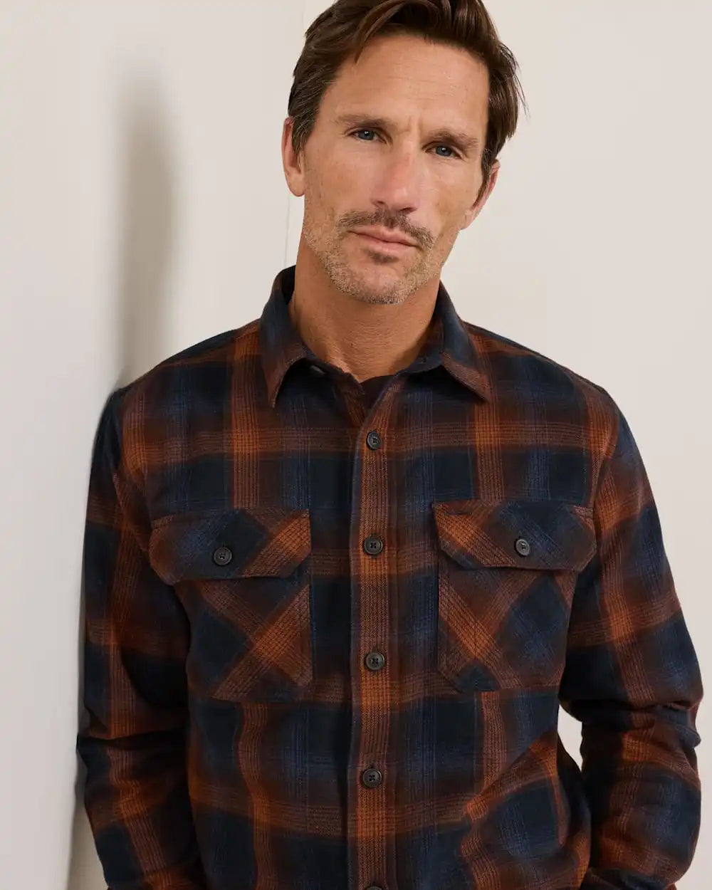 MEN'S PLAID BURNSIDE COTTON FLANNEL SHIRT