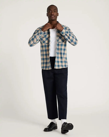 MEN'S PLAID SNAP-FRONT WYATT COTTON SHIRT